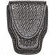 Aker Leather Model 508 Handcuff Case, Small, Hidden Snap, Basketweave, Black, A508-BW-HS