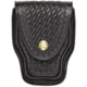 Aker Leather Model 508 Handcuff Case, Small, Brass Snap, Basketweave, Black, A508-BW-BR