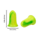 Allen ULTRX Tapered Foam Ear Plugs, Yellow/Lime Green, 25 Pair, NRR 32dB, 4116