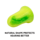 Allen ULTRX Tapered Foam Ear Plugs, Yellow/Lime Green, 25 Pair, NRR 32dB, 4116