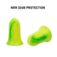 Allen ULTRX Tapered Foam Ear Plugs, Yellow/Lime Green, 25 Pair, NRR 32dB, 4116