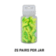 Allen ULTRX Tapered Foam Ear Plugs, Yellow/Lime Green, 25 Pair, NRR 32dB, 4116