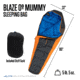 ALPS Brands Alps Mountaineering Blaze 0 Regular Sleeping Bag 32x80 Charcoal/Orange, 4551111