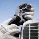 Ansell Healthcare HyFlex Foam Gloves, Ansell 205595 Gray Gloves With White Liner