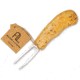 Arctic Legend Curly Birch Fish Spike Knife, 6.5in Overall, 2.25in Stainless Double Prong Spike, Curly Birch Handle, AL-047