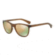 Armani EA4053 Sunglasses 53744Z-57 - Transparent Brown Frame, Grey Mirror Rose Gold Lenses