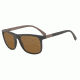 Armani EA4079 Single Vision Prescription Sunglasses EA4079-550983-57 - Lens Diameter 57 mm, Frame Color Matte Brown