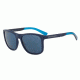 Armani Exchange AX4049SF Single Vision Prescription Sunglasses AX4049SF-818380-57 - Lens Diameter 57 mm, Frame Color Matte Blue