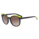 Armani Exchange AX4064SF Sunglasses 822613-55 - Violet Havana/lime Frame, Brown Gradient Lenses