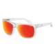 Arnette Firedrill Single Vision Prescription Sunglasses, Fuzzy Clear Frame, Red Mirror Lens-AN4143-35SV