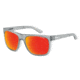 Arnette Firedrill Single Vision Prescription Sunglasses, Fuzzy Translucent Grey Frame, Red Mirror Lens-AN4143-36SV