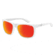 Arnette Firedrill Single Vision Prescription Sunglasses, Fuzzy White Frame, Red Mirror Lens-AN4143-34SV