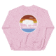 Atoll Board Co Unisex Crew Neck Sweatshirt with Atoll Landscape Graphic - Light Pink, L - Light Pink,L, 636AA060D522CLight-Pink-L