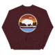 Atoll Board Co Unisex Crew Neck Sweatshirt with Atoll Landscape Graphic - Maroon, XL - Maroon,XL, 636AA060D522CMaroon-XL