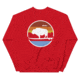 Atoll Board Co Unisex Crew Neck Sweatshirt with Atoll Landscape Graphic - Red, S - Red,S, 636AA060D522CRed-S