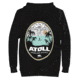 Atoll Board Co Unisex Hoodie with Atoll Calm in Chaos Graphic - Black, S - Black,S, 637BCC0FBCEE5Black-S