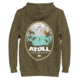 Atoll Board Co Unisex Hoodie with Atoll Calm in Chaos Graphic - Military Green, M - Military Green,M, 637BCC0FBCEE5Military-Green-M