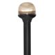 Attwood Marine All-Around Fold-Down Incandescent Anti-Glare 12V Lens Light w/ Horizontal Composite Base, 12in Black Plastic Pole, 5358-P12-7