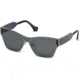 Balenciaga BA0095 Sunglasses - Shiny Light Ruthenium Frame Color, Smoke Mirror Lens Color