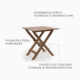 Barebones Ridgeline Wood Folding Table, 22in x 22in x 23in, Stained Birch Plywood, 11lb, CKW-585