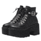 Battling Blades Chunky Gothic Black Winter Lace Up - Boots - Womens, Black, 7532166250668