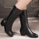 Battling Blades Mid Calf Non Slip Boots - Womens, Leather, 7532170084524