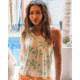 Body Glove Womens Palm Scramble V-Neck Tank - Cream 81009A60, L, Cream, JT26017-Cream-L