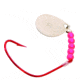 BearPaw Flicker Snelled Hook, Wide Gap, Kahle Red, 12in Mono, Size 2/0, 6 per Pack, FNRWB-2/0