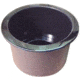 Beckson Super Size Series Recessed Drink Holder - 3-7/8 Hole Cut x 3-1/4 Depth, Black/Chrome, GH43-B1C