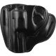 Bianchi Model 57 Remedy Belt Slide Holster, Ruger LCR, Left Hand, Plain, Black, 25035