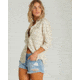 Billabong Venture Out Long Sleeve Flannel Shirt - Womens, White Cap, Medium, J507MVEN-WCP-M