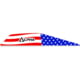 Bohning Alpha Vanes, 100 Pack, Red/Blue, 101062AF28