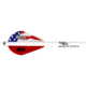 Bohning Blazer QuikFletch American Flag, White, Pack of 6, 101001AF