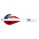 Bohning Blazer QuikFletch American Flag, White, Pack of 6, 101001AF