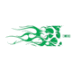 Bohning HD Arrow Wraps, Green/White Flame, Pack of 13, 501001GWF