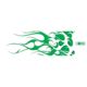 Bohning HD Arrow Wraps, Green/White Flame, Pack of 13, 501001GWF