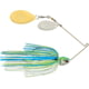 Booyah J.C. Covert Series Double Indiana Spinnerbait Fishing Hook, 3/8oz, 1 Piece, White/Chartreuse/Blue, BYCVS38NGI730