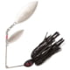 Booyah Pikee Double Willow Spinnerbait Mustad Fishing Hook, 5/0, 1/2 oz, 1 Piece, Midnight, BYPK12708