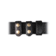 Boston Leather 1 Belt Keeper w/Hidden Cuff Key, Brass Buckle, Basket Weave, Black, 5492-3-GLD