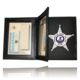 Boston Leather Book Style Badge Case, Double Id, Black - 122-S-4143