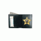 Boston Leather Book Style Wallet Badge &amp;id Ca - 150-S-5051