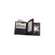 Boston Leather Book Style Badge Wallet, Card Slots, Black - 175-S-5053