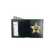 Boston Leather Book Style Badge Wallet, Black - 150-S-5058