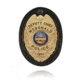 Boston Leather Oval Recessed Badge Holder With Clip, Hard Leather - 700-4049