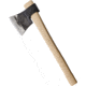 BR Rinaldi Milano Axe, 18in Overall, 6.25in Natural Finish Spring Steel Axe Head w/ 4.75in Cutting Edge, Wood Handle, 600g Axe Head, 322N1M
