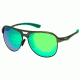 Breed Jupiter Sunglasses, Black Titanium Frame, Blue-Green Lens BSG019GM
