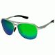 Breed Jupiter Sunglasses, Silver Titanium Frame, Blue-Green Lens BSG019SR