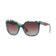 Burberry BE4270 Prescription Sunglasses, 55mm, Top Green On Check, BE4270-3731E2-55-SV