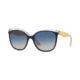 Burberry BE4270 Prescription Sunglasses, 55mm, Top Blue On Transparent, BE4270-37324L-55-SV