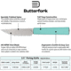 Butterfork Paring Knife Green, BF01PKMT